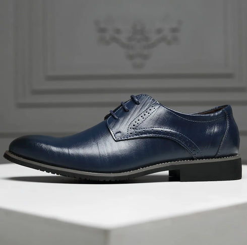 Elegant Pointed Toe Oxfords for Men - Soft Bottom Business Casual Formal Dress Shoes for Office, Weddings, and Parties